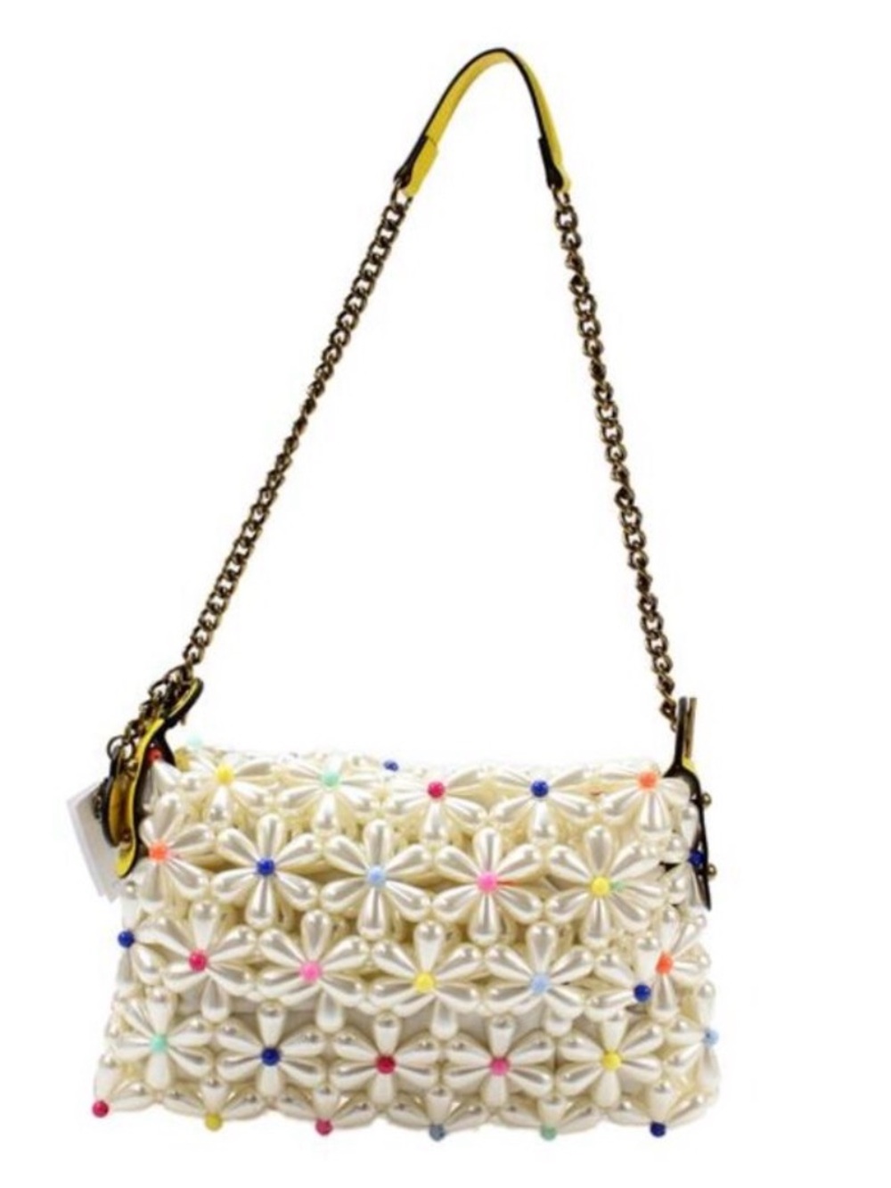 Kurt Geiger London Pearl Daisy Beaded Shoulder Bag-Multicolor